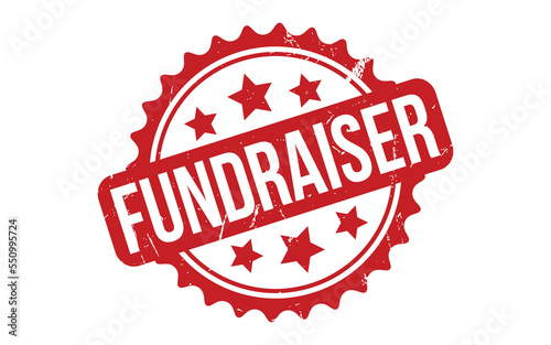 Fundraiser Rubber Stamp Seal Vector