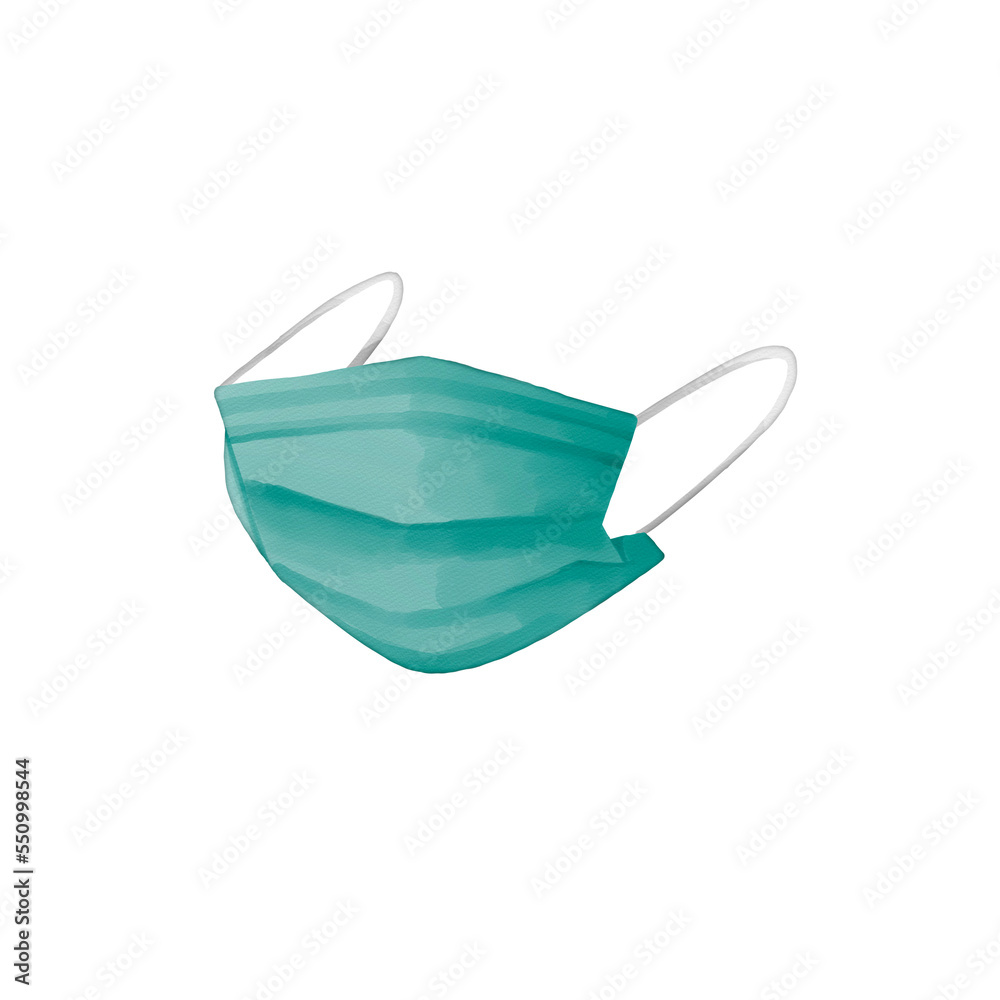 watercolor medical mask watercolor medical mask