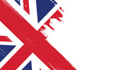 UK flag with brush paint textured isolated on png or transparent background,Symbols of United Kingdom,Great Britain , template for banner,card,advertising ,promote,ads, web design, magazine