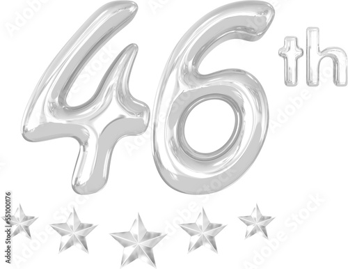 46th year anniversary silver