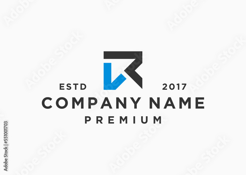 letter vr square logo design vector illustration template