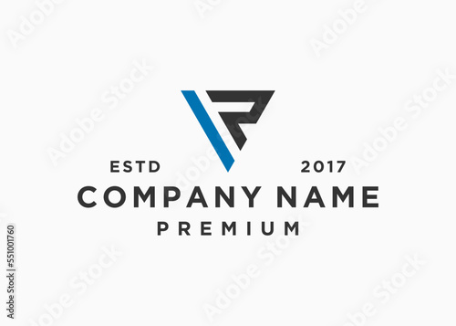initial letter vr or rv logo design vector illustration template