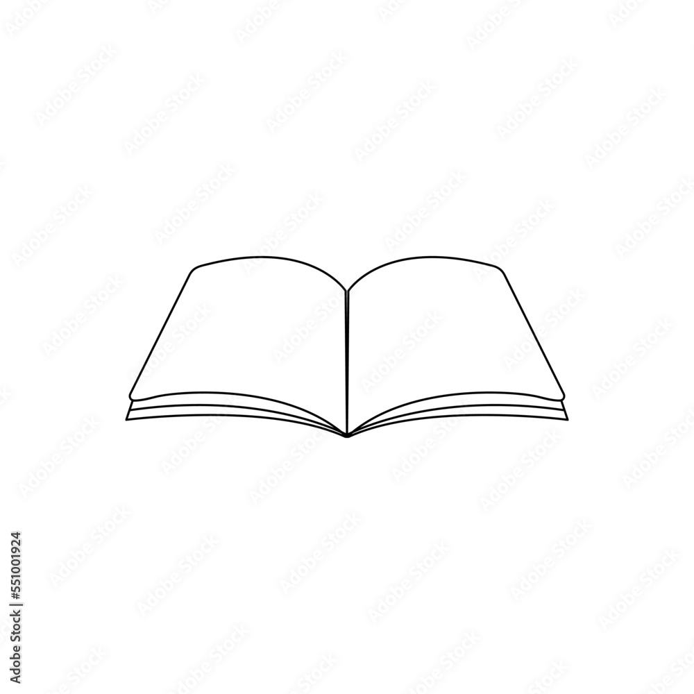 Open Notebook line art vector isolated on white background. coloring sheet for kids. illustration of book. Perfect for coloring book, textiles, icon, web, painting, children's books, t-shirt print. Open Notebook line art vector isolated on white background. coloring sheet for kids. illustration of book. Perfect for coloring book, textiles, icon, web, painting, children's books, t-shirt print.