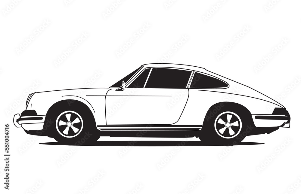 Fototapeta premium Car silhouette illustration 