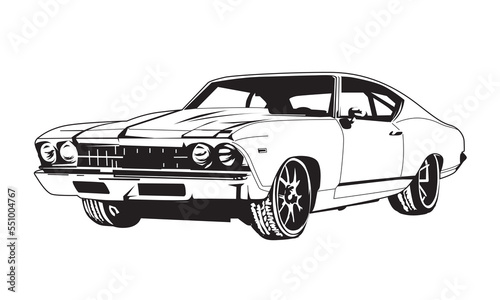 Vintage car vector