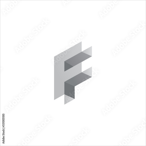 Letter F monogram design logo symbol