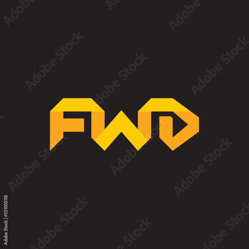Simple and modern fwd logo design photo