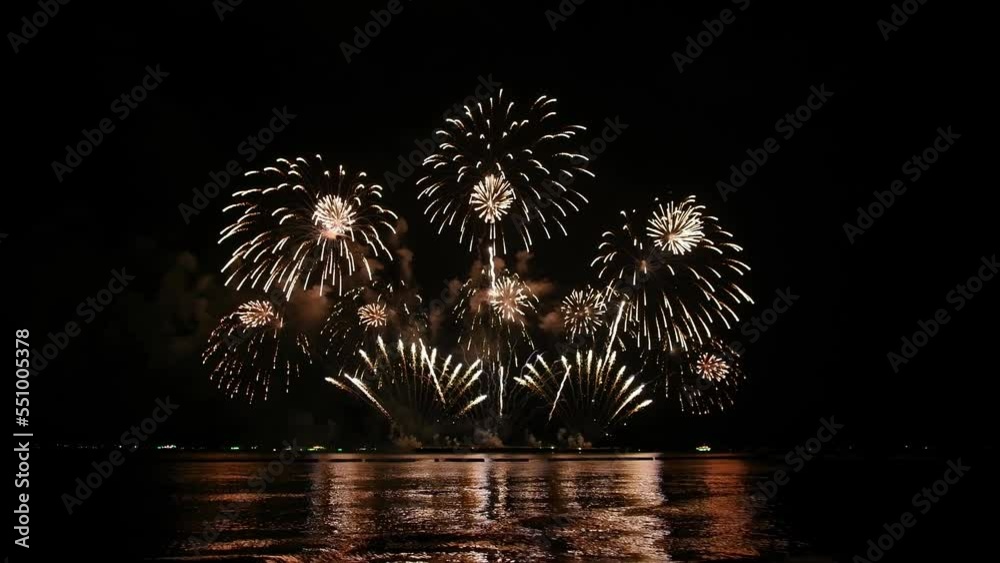 Fireworks celebration In Night Sky,Spectacular Fireworks Finale