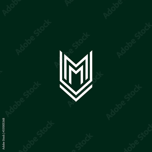 Minimalist modern M logo design