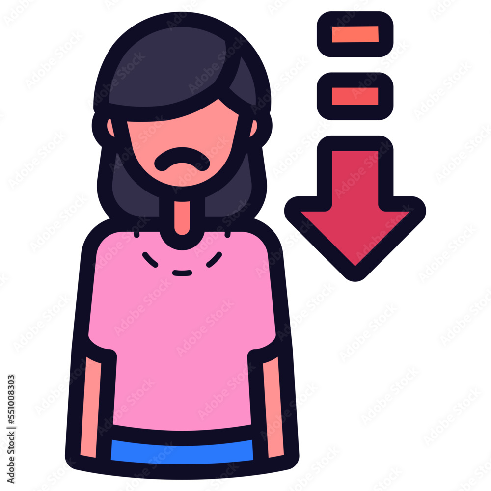 woman depression icon