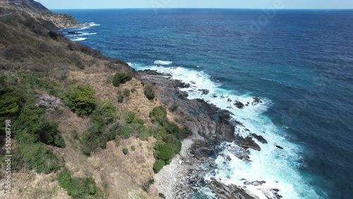 山陰海岸国立公園　丹後半島と日本海の荒波　ドローン空撮 photo