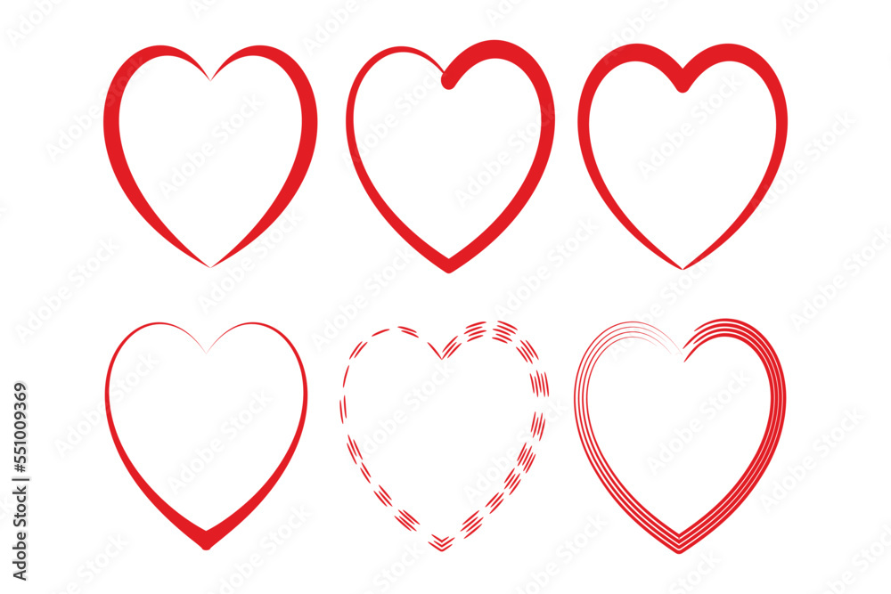heart clipart happy valentine day design vector