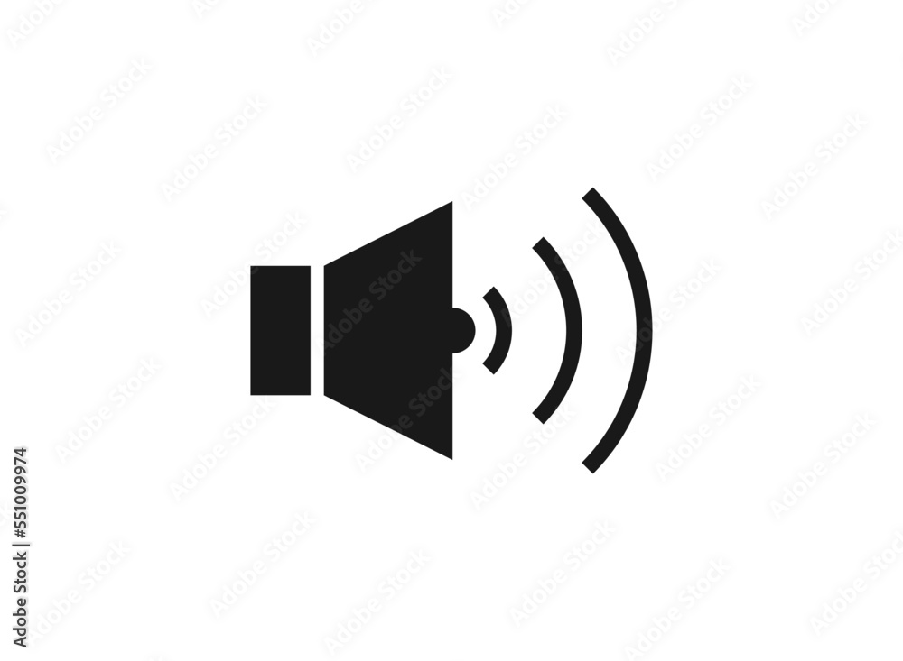 Speaker sound vector icon isolated on white background. Speaker sound vector icon isolated on white background.