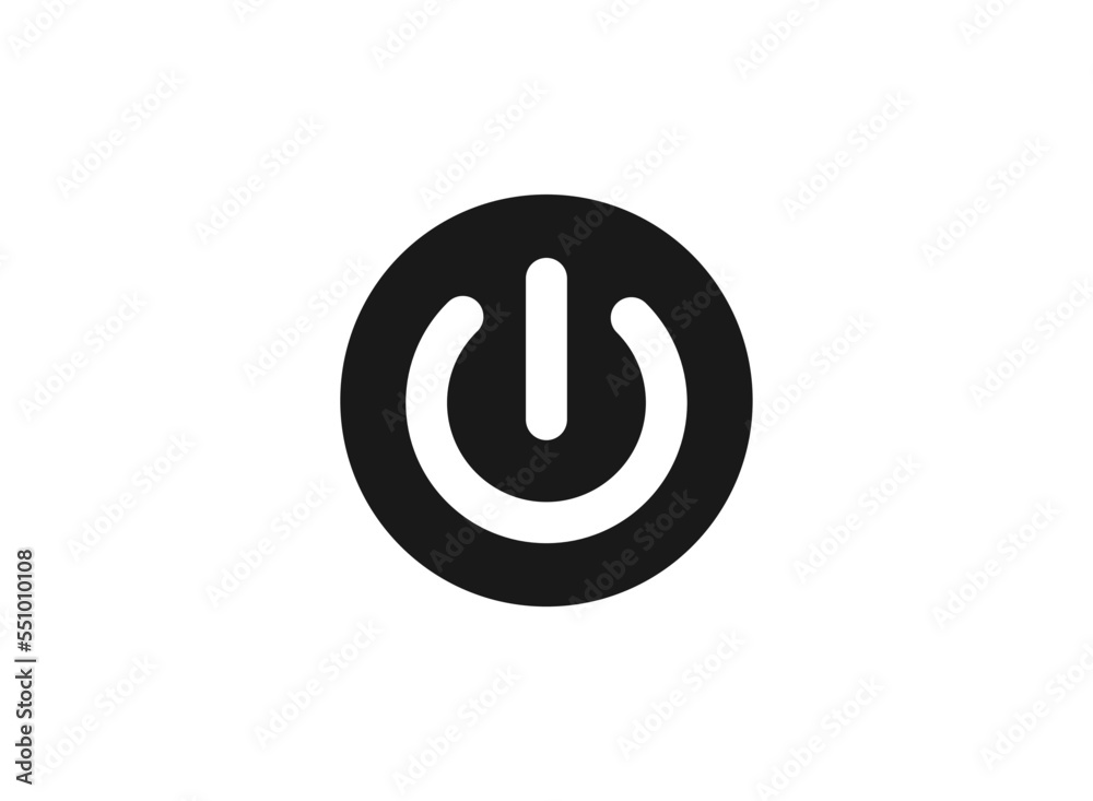 Power on off switch vector icon. Start icon isolated on white background. Power on off switch vector icon. Start icon isolated on white background.