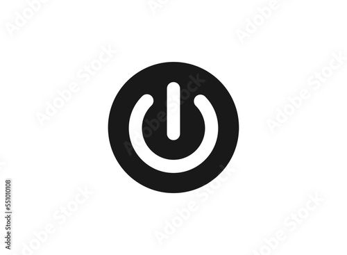 Power on off switch vector icon. Start icon isolated on white background.