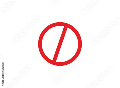 Free Download No sign vector stop sign icon. Simple red warning isolated symbol. - GFXLoad