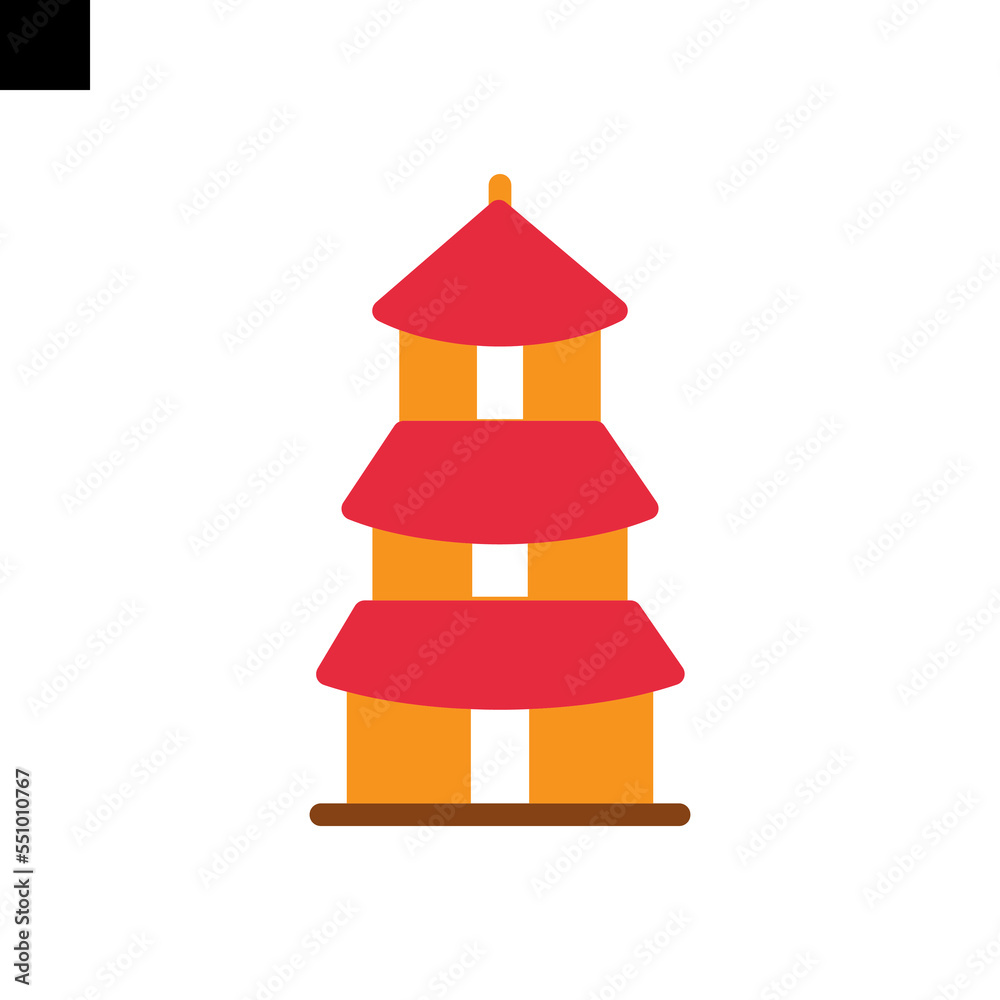 pagoda icon vector pagoda icon vector