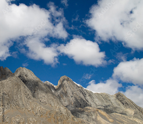 peak of the cordillera in lima on a clear sky photo