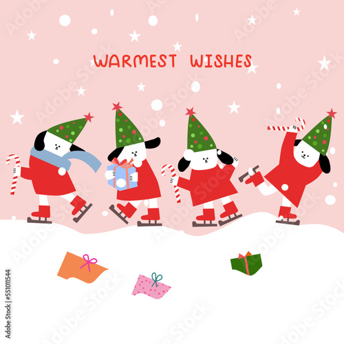 Santa  claus different expressions set of cute