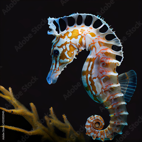 sea underwater seahorse closeup