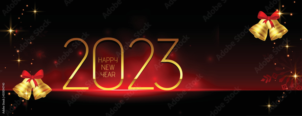 2023 new year banner with jingle design vector illustration