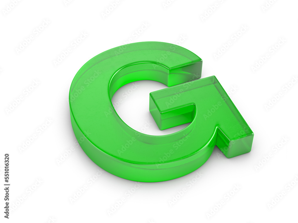 Glass letter G Glass letter G