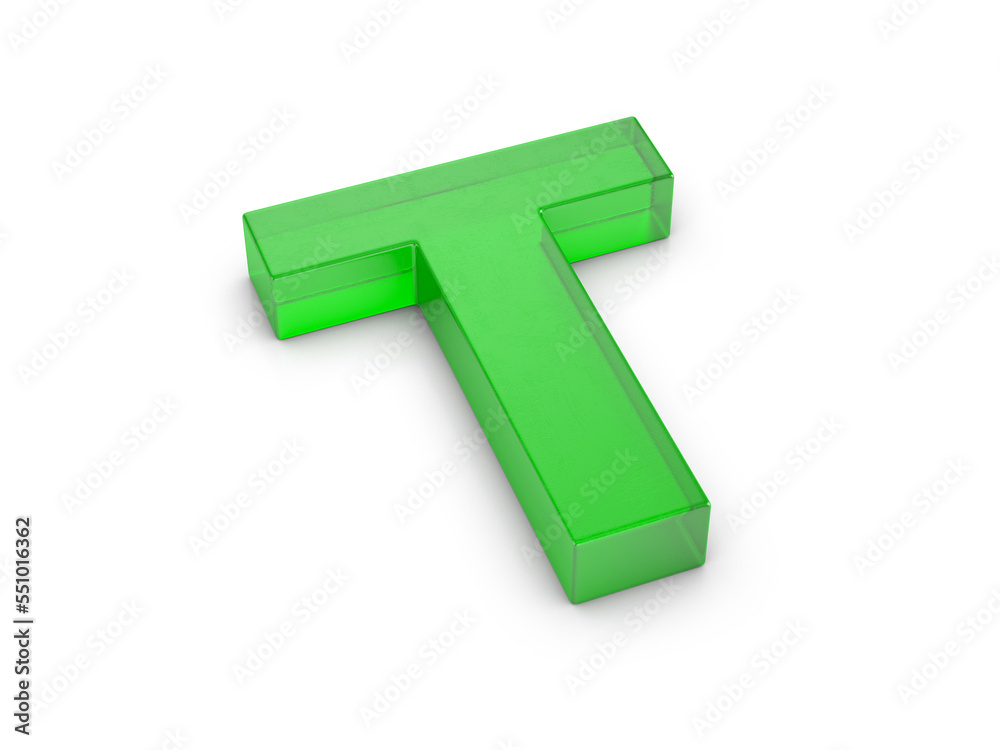 Fototapeta premium Glass letter T