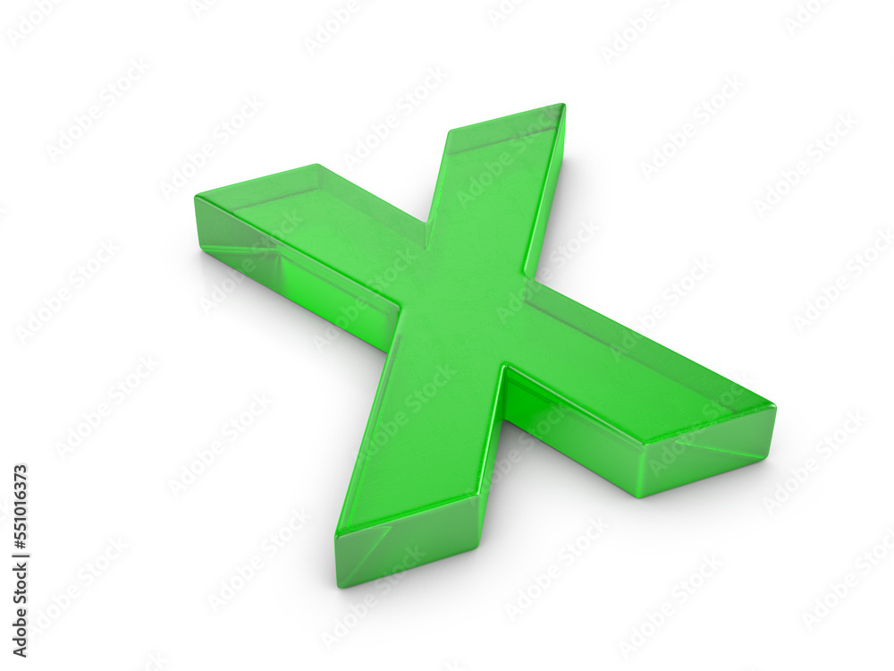 Obraz premium Glass letter X