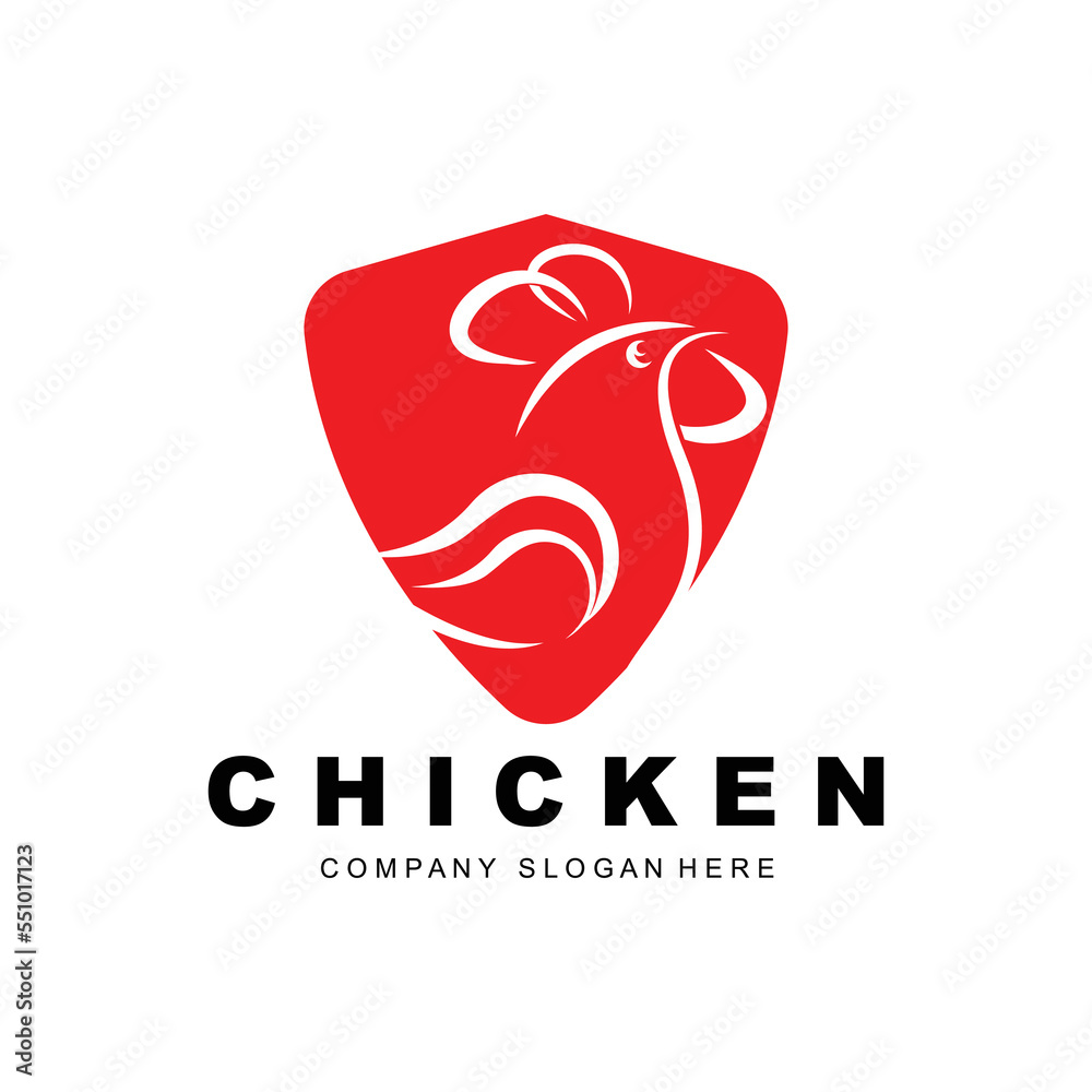 Chicken Logo, Farm Animal Vector, Design For Chicken Farm, Fried Chicken Restaurant, Cafe Chicken Logo, Farm Animal Vector, Design For Chicken Farm, Fried Chicken Restaurant, Cafe