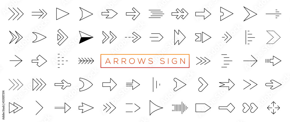 Set arrow icons. Collection different arrows sign. Set different cursor arrow direction symbols in flat style. Black arrows icons Set arrow icons. Collection different arrows sign. Set different cursor arrow direction symbols in flat style. Black arrows icons