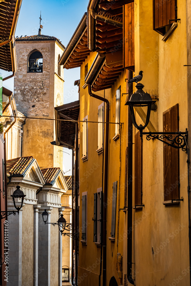 old town and port of Desenzano in italy