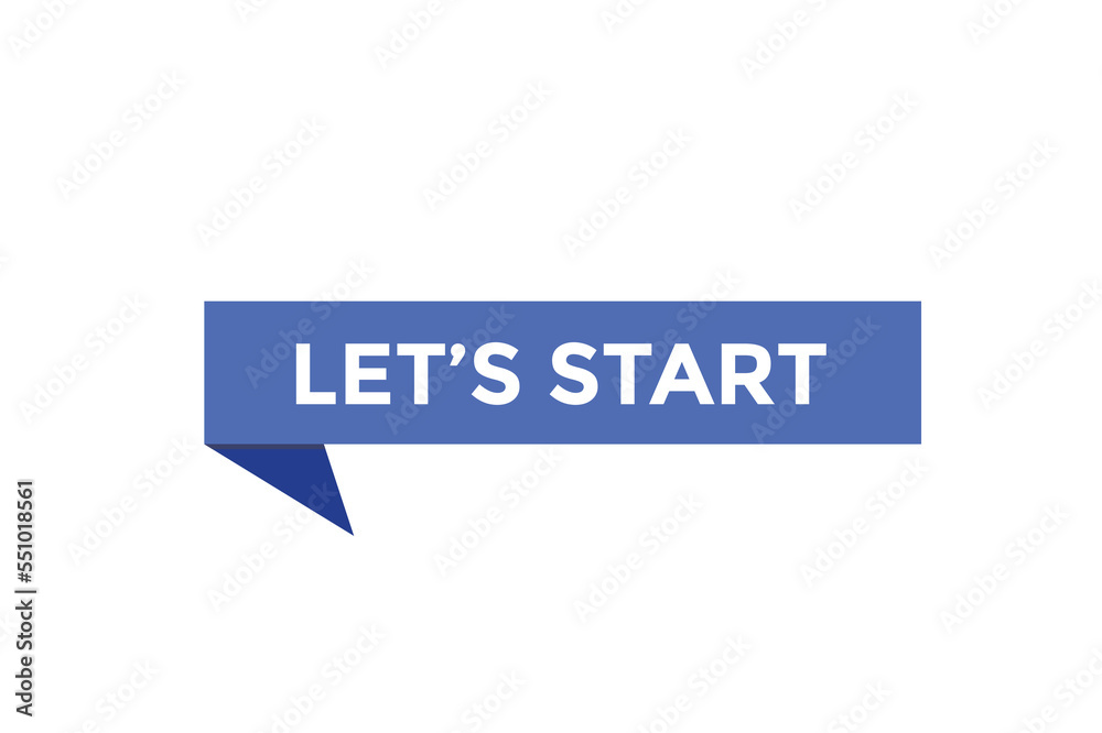 Let's start button web banner template Vector Illustration Stock Vector ...