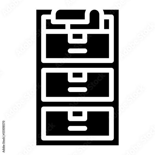 filing cabinet paper file document icon