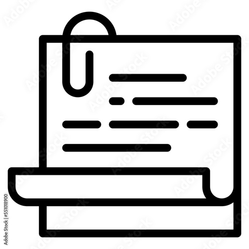 clip paper tool attach note icon
