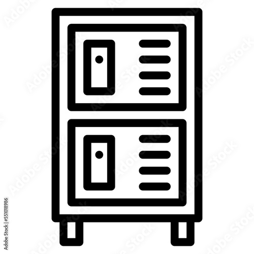 locker office storage keeping icon