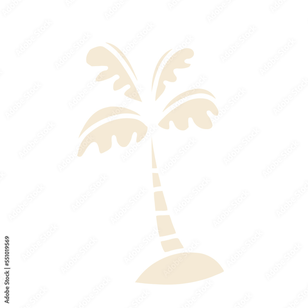 Fototapeta premium Travel Set flat Coconut tree