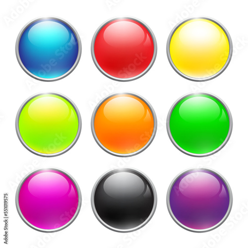 Free Download Multi-colored buttons are in 1 set. Vector stock. - GFXLoad