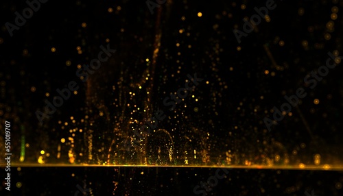Fototapeta Naklejka Na Ścianę i Meble -  shimmering golden glitter particle dust background