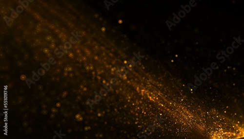 abstract bursting golden particles glitter background