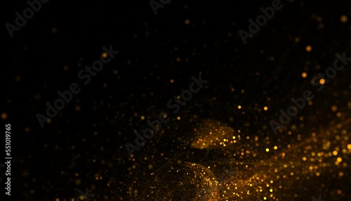 sparkle lights glitter in golden color background