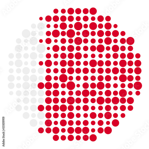Bahrain Silhouette Pixelated pattern map illustration