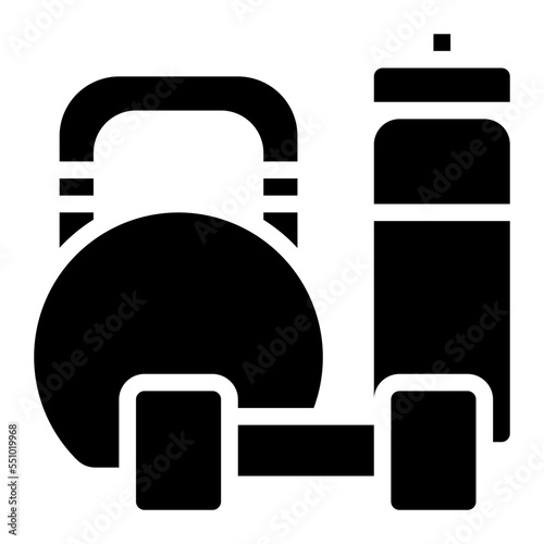 gym exercise kettlebell dumbbell hobby icon