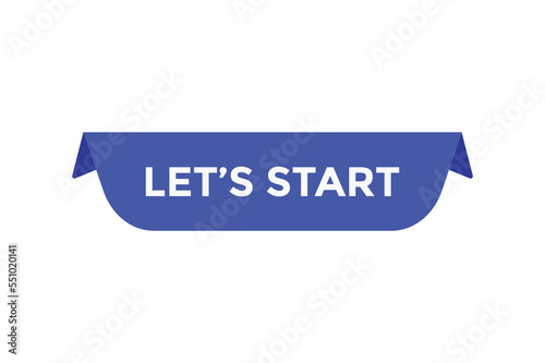 Let's start button web banner template Vector Illustration  © MDneamul