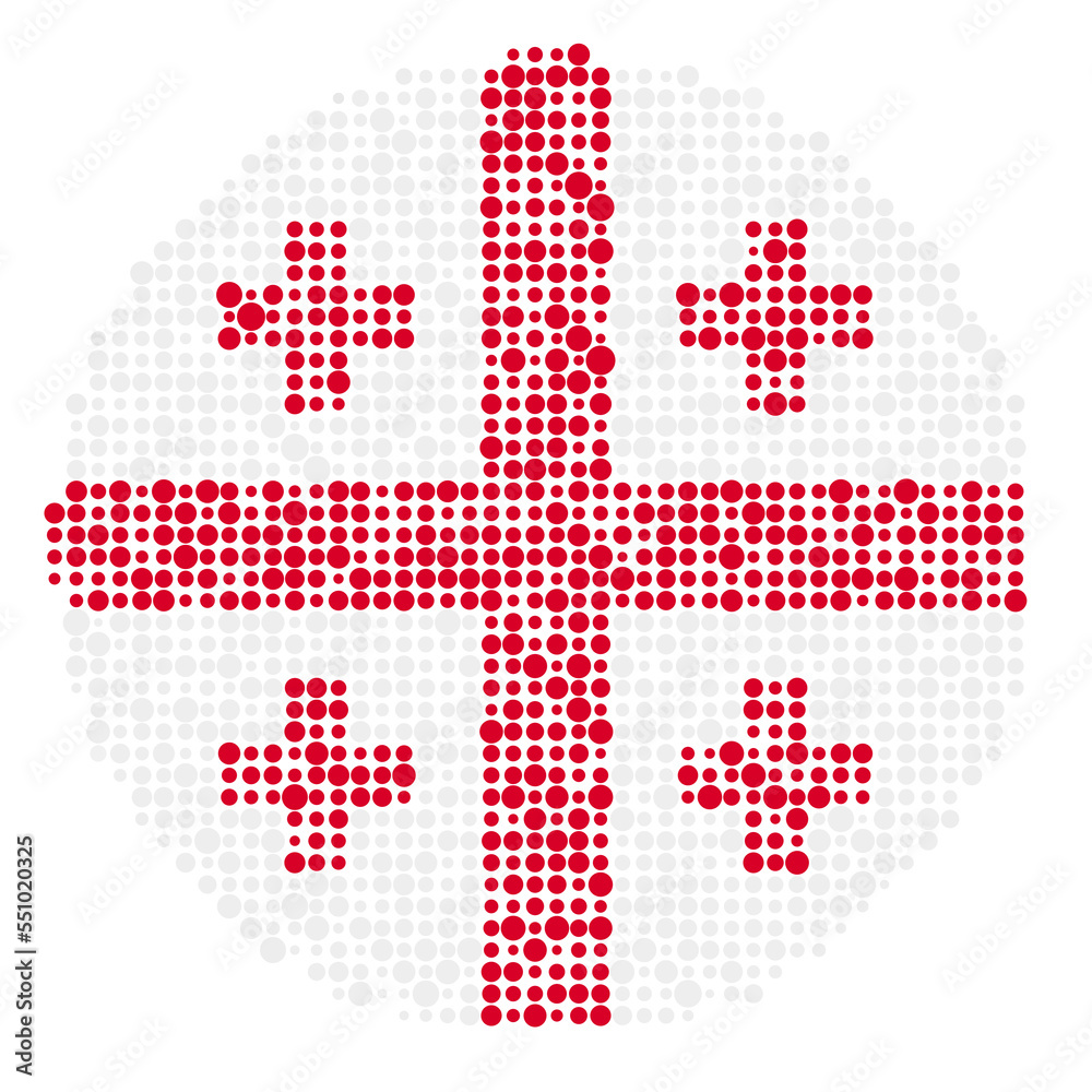 Obraz premium Georgia Silhouette Pixelated pattern map illustration