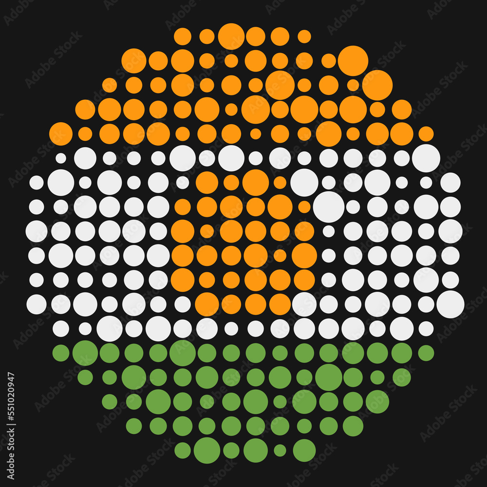 Niger Silhouette Pixelated pattern map illustration