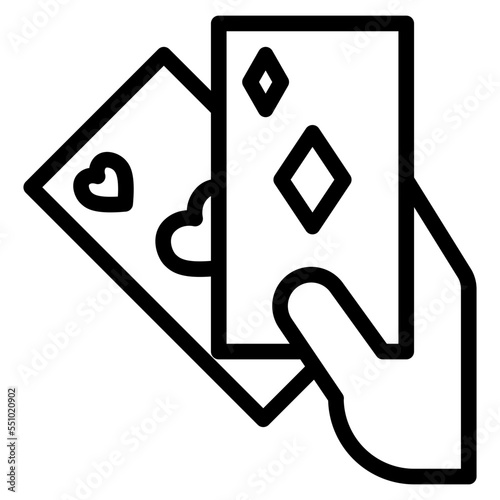 play cards game hobby icon