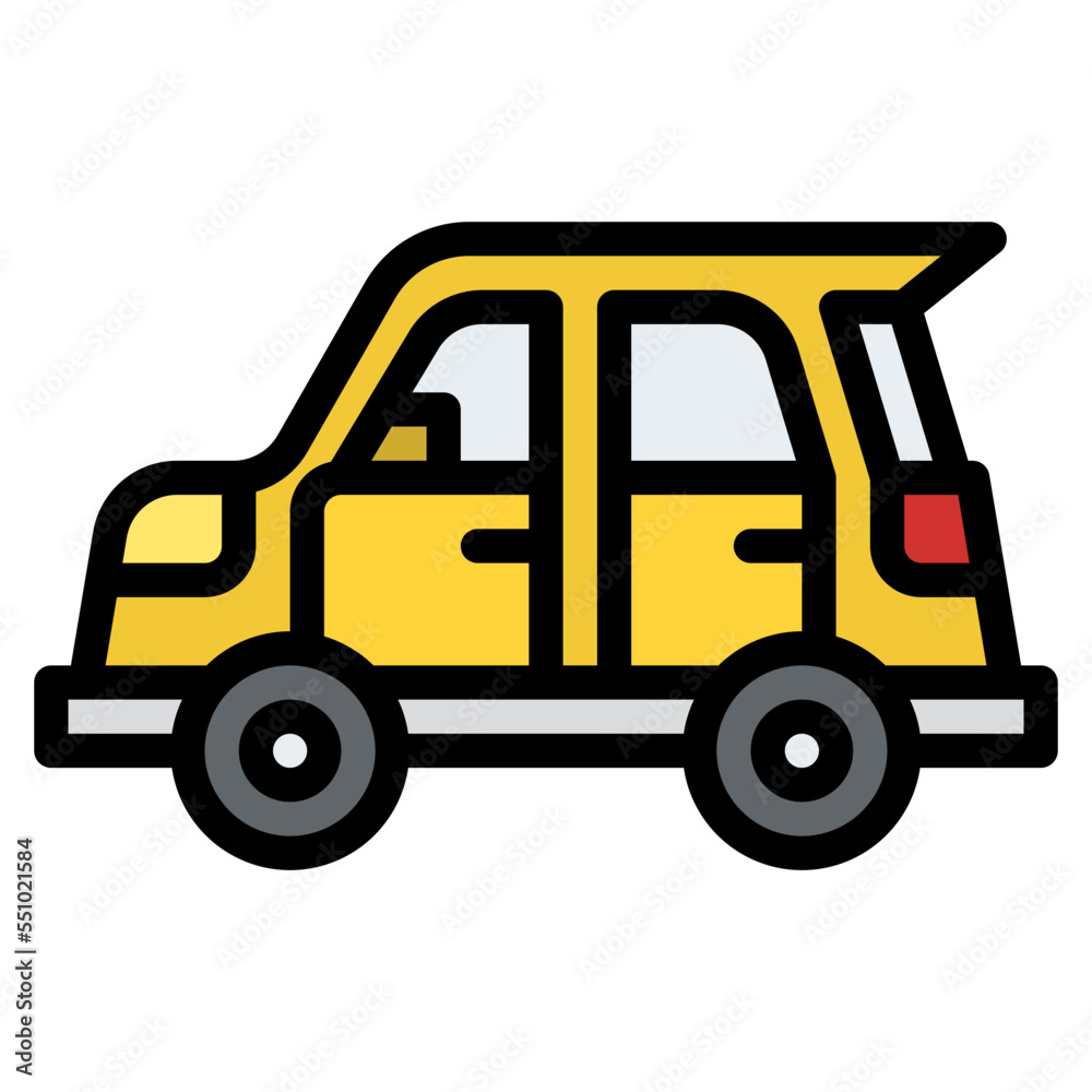 hatchback vehicle transport transportation icon