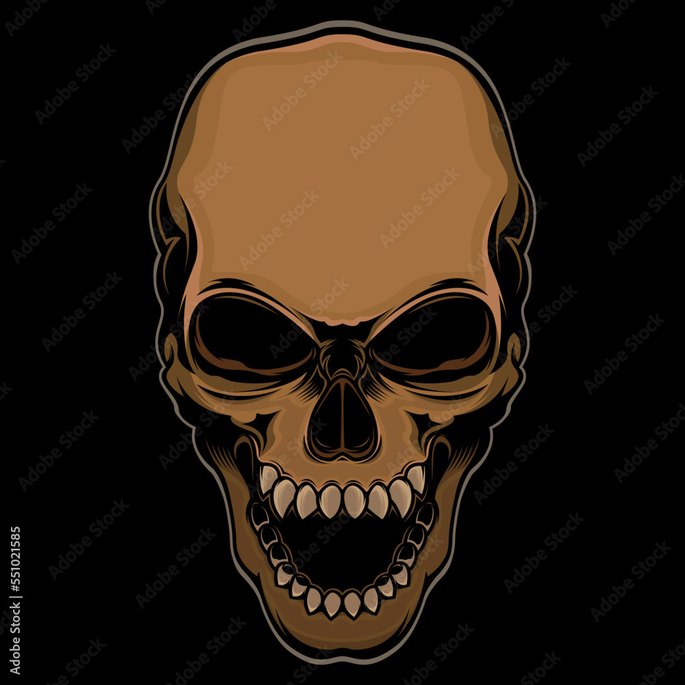 Obraz premium skull head vector