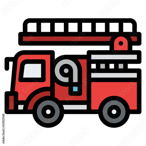firetruck vehicle transport transportation icon