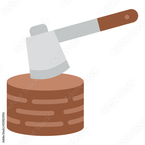 chopping firewood crop wood icon